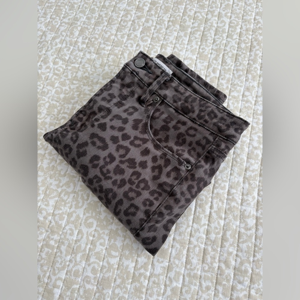 Good American | Good Legs | Gray Leopard Denim Jeans | Size 29 (US 8) - Picture 13 of 16